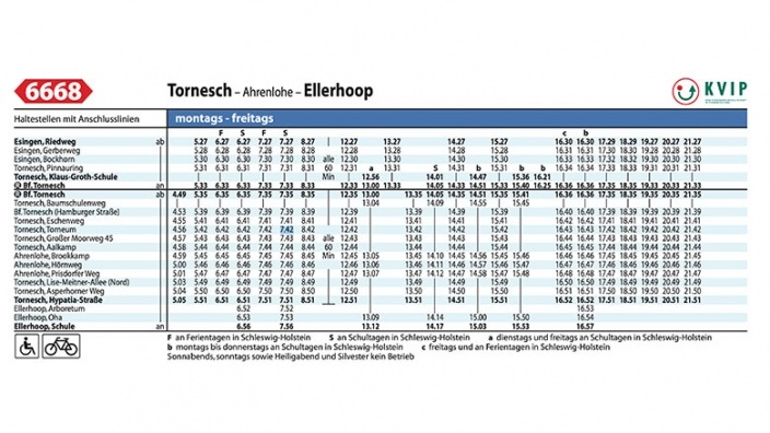 Fahrplan ab Esingen