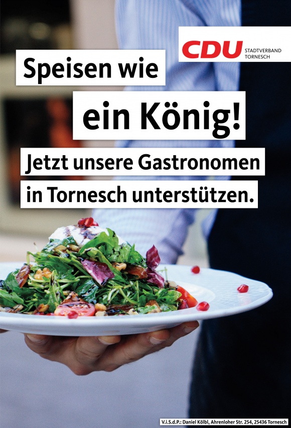 Speisen wie ein König - Jetzt unsere Gastronomie unterstützen